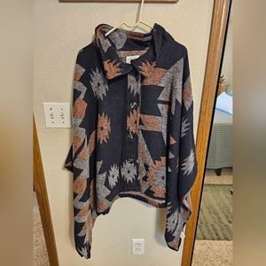 Heavy Duty Poncho Western Print Poncho